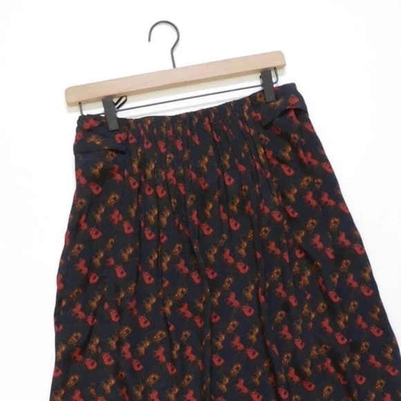 COACH Horse & Carriage Print Skirt Equestrian Equine A-Line Tie Waist Size 8 - Picture 5 of 12